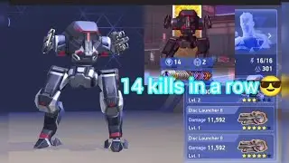 Guardian with disc launcher 8 (Mech arena)||14 kills with this combo 🙄🙄