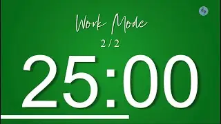 1 hour Green Design Pomodoro Technique - Study / Work / Focus Timer (2 sets)
