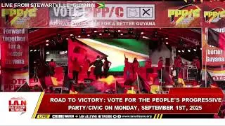 LIVE FROM GUYANA - PPP/C 2025 ELECTIONS RALLY AT SIDELINE DAM, STEWARTVILLE