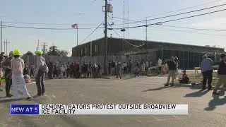Protesters rally at ICE facility in Broadview amid growing tensions | Immigration Enforcement