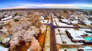 Snowin the Hood 12082017...Fishers Landing Subdivision, Mont Belvieu, Tx