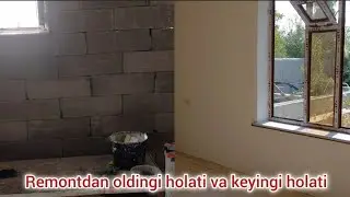 GazaBlokga Rotband va kafelni kleyda suvoq qilishni oson va qulay yo'lini o‘rganamiz