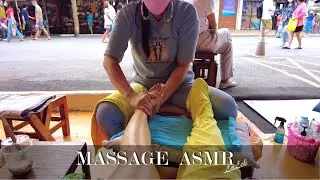 $4 relaxing Thai STREET FOOT MASSAGE at the BIGGEST WEEKEND MARKET in Bangkok  (unintentional ASMR)