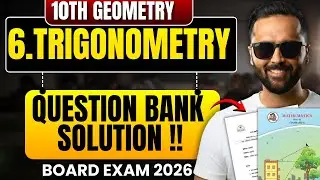 LIVE | 10th Geometry Trigonometry 🔥 Question Bank Solution | Board Exam 2026