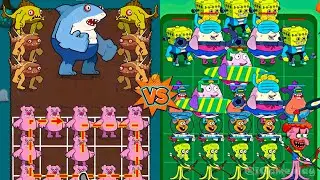 The Fish vs Grimaze Merge War Vs Merge Master Monster Battle, Merge Battel Gameplay