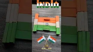 Flag🇮🇳 Design made by Domino#indiaflag#domino#youtubeshorts#shorts#republicday#indian#art#craft#flag