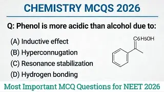 30 Chemistry MCQs for NEET 2026 | Chemistry MCQs for Competitive Exams | NEET Chemistry Practice 