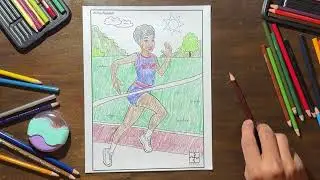 Black History Coloring Pages - Wilma Rudolph Coloring Page Quiet Coloring Activity (14 Minutes)