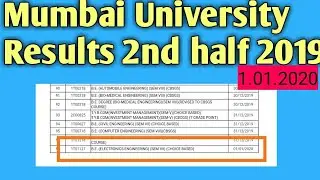 Mumbai University Results 2nd half 2019
