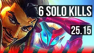 AKSHAN vs YONE (TOP) | 6 solo kills, 15/3/4 | EUW Grandmaster | 25.15
