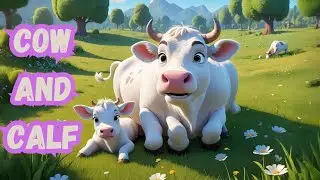 Cow and Calf&rsquo;s Meadow Adventure | Fun Learning Story for Kids | Preschool Education | Bedtime Story