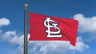 St. Louis Cardinals Flag Logo Animation (moving clouds)