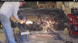 First Attempt with the Eastwood Versa-Cut 60 Plasma Cutter (cutting up a Corvette chassis)