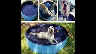 Foldable Pet Swimming Pool Portable Dog Pool Kids Pets Dogs Cats Outdoor Bathing