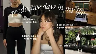 STUDY VLOG 📖 productive days in my life | 5am pre-uni morning routine, staying organised, study tips