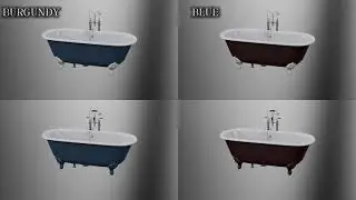 Painted Cast Iron Bath in ALL colors clean