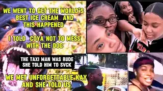 We Went To Get The Best Ice Cream, Taxi Man  Rude So Coya Told Him To Svc