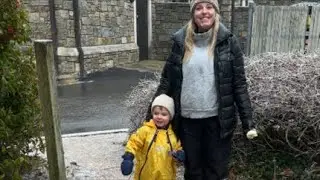 Toddler on ice