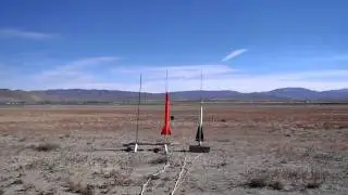 Tahoe-Minden Airport High power model rocket launch demostation Estes Pro Series II