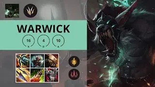 WARWICK JUNGLA 🔥16/4/10 | League of Legends | Plata