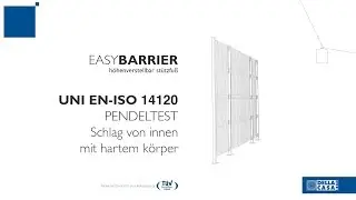 Easybarrier h&ouml;henverstellbar st&uuml;tzfu&szlig; | test UNI EN-ISO 14120