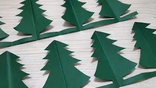 How to make paper Christmas tree 🎄 l Easy