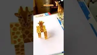 Walking Paper Animal 🦒 Summer Activity 8 #stemlearning #physics #diytoys #papertoy #stemforkids