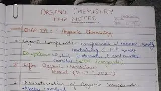 Class10 icse 2026 ORGANIC CHEMISTRY important notes REPEATED BOARD QUES INCLUDED PRATICE THEORY QUES