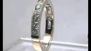 emerald and diamond alliance ring