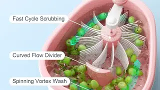 Fruit Cleaner Spinner JOYLOOP, Large Fruit Washer Spinner with Brush