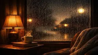 Rain Outside, Cozy Inside 🌧️ | Warm Window Rain Sounds for Sleep | No Talking