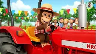 Monkey Drives a Tractor and Harvests Fruit with his Friends to Build a Farm 🎉🐒 | Farm Life