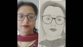 My first sketch for my physics teacher | Neha Walia | 🙏😊😊💫❤️