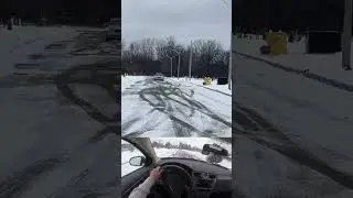 Who says you can&rsquo;t drift a FWD car😂 #drift #snowdrifting #winterdrifting #drifting