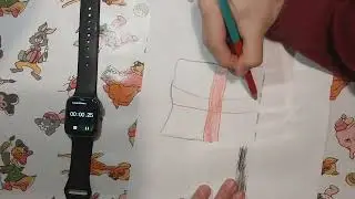 Drawing Georgian flag in 50 sec 🇬🇪