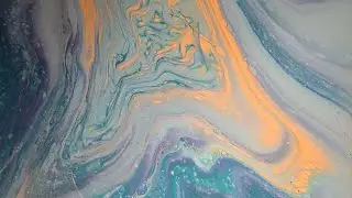 Beautiful Beach-Inspired Double Dirty Straight Pour (103)!⛱️🌊 #fluidart #paintpouring #fluidartist