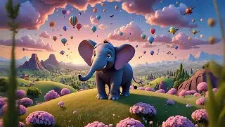 The Elephant Who Painted the Sky 🐘🎨 | Imaginative Animal Story for | Learning Colors & Creativity