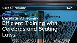 ALCF AI Testbed Training: Efficient Training with Cerebras and Scaling Laws