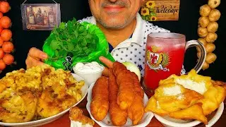 Navy style pasta 🍝 | Watermelon 🍉 Juice | Cheese 🧀 Tubes | ASMR | MUKBANG