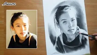 How to Draw Realistic Portrait Beautiful Face with Pencil Drawing Step by Step for Beginners