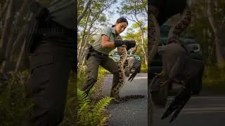 Ranger Rescues Falcon From Deadly Boa Constrictor!
