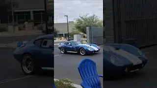 Shelby daytona coupe prototype replica pulls into car meet