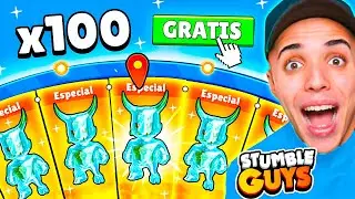 GIR&Eacute; 100 RULETAS del *DEMONIO DIAMANTE* GRATIS en STUMBLE GUYS! 😱