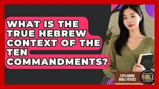 What Is The True Hebrew Context Of The Ten Commandments? - Explaining Bible Verses
