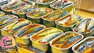🔥 Inside a Giant Factory: How Millions of Canned Sardines Are Mass Produced 🐟🏭