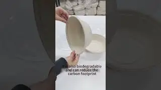 Sugarcane Bagasse Bowl &ndash; Eco-Friendly, Compostable & Microwave-Safe #B #biodegradable_packaging