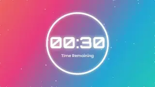 🕒 30-Second Countdown Timer ⏱️ | Time's Ticking! Hurry Up! ⏳Timer Galaxy