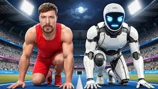 World's Fastest Man Vs Robot!