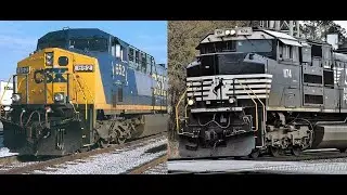 GE AC6000CW vs EMD SD70ACe (with redstone (equal) start)