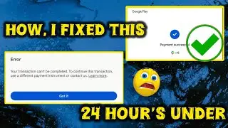 🛑 Fix Your Transaction Can&rsquo;t Be Completed Problem | UC Bgmi Uc Purchase Error🤔 Problem Fixed